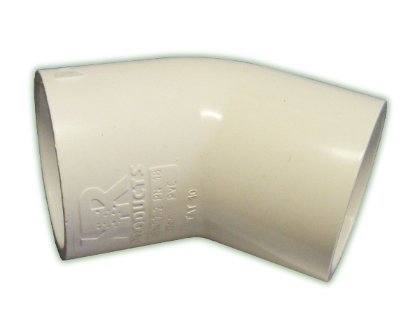 Elbow 45° x 25mm (HR-P01025) - Click Image to Close